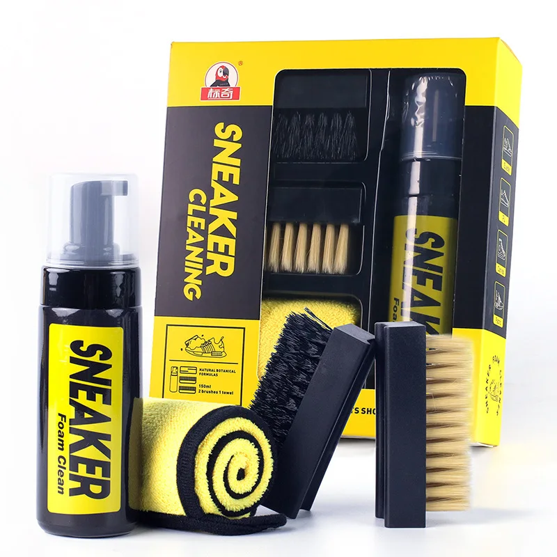 Sneaker Care Cleaning Kit - Wasserfreier Schaumstoff-Sneaker-Reiniger, 150 ml, Schuhreiniger, Schaumstoff-Trockenreinigungsanzug,