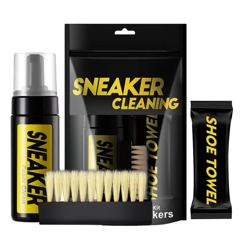 Sneaker Care White - 150 ml weißes Wildlederstiefel-Trockenreinigungsset, wasserfreier Schaumstoff-Sneaker-Reiniger